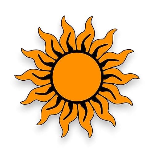 1.25" Sun Soft Enamel Pin – Sun Lapel Pins Brooches for Backpacks, Jackets, Hats, Clothes, Bags, Teens, Girls, Boys, Women – Pinback Buttons & Charms - Image 1
