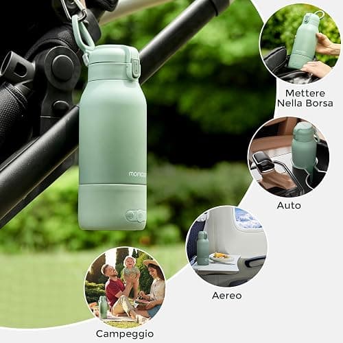 Momcozy Scaldabiberon Portatile, Riscaldamento Rapido e Lunga Durata della Batteria, 2 Modalità per Latte Materno e Acqua, Grande Capacità di 500ml per Tutto il Giorno thumbnail 7