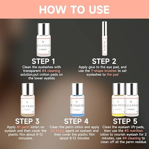 Lash Lift Kit, Eyelash Perm Kit, Professional Eyelash Curling Lash Extension Set, Glue Upgraded Version, Lash Extensions, Lash Curling, Semi-Permanent Curling Perming Wave Suitable For Salon thumbnail 5