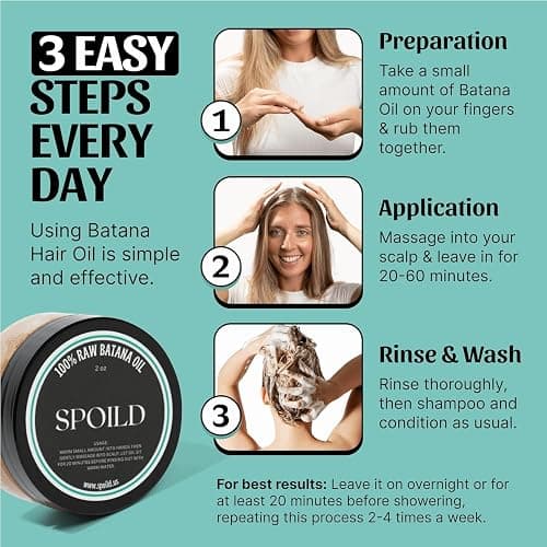 SPOILD Raw Batana Oil for Hair Growth - Sourced from Honduras - Dr. Sebi Approved - 100% Organic and Unrefined - For Thicker, Stronger Hair - 2oz. thumbnail 5