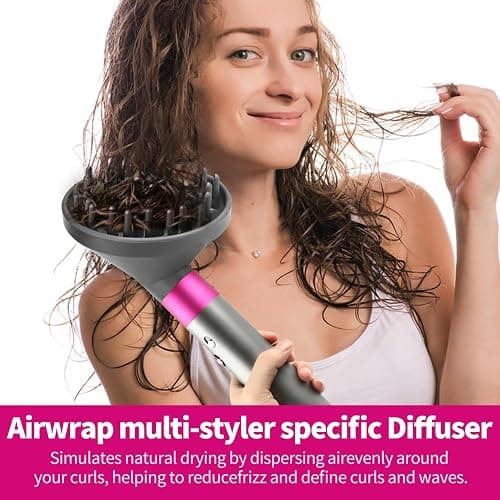 BVACUMHEAD Upgraded Diffuser Attachment for Dyson Airwrap Styler - Converts to Hair Dryer Diffuser Nozzle, 973365-01, Grey thumbnail 2