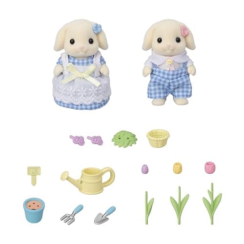 Calico Critters Blossom Gardening Set - Features Flora Rabbit Sister & Brother - Plant, Water, & Bloom with Your Adorable Critters! thumbnail 4