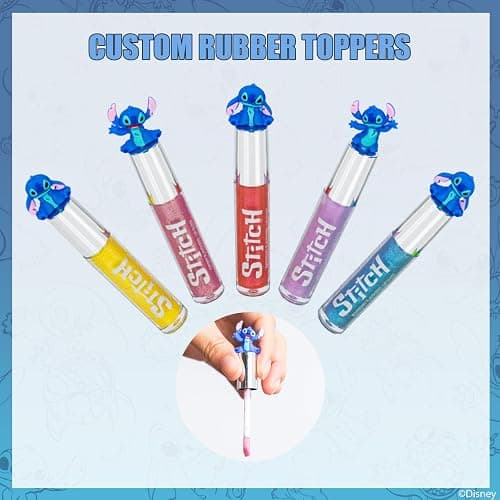 Disney Stitch 10 Piece Plant Based Lip Gloss, Girls Party Favors, First Makeup Set for Girl, Perfect for Parties, Sleepovers, and Birthday Gifts, Ages 3+, by Townley Girl thumbnail 4