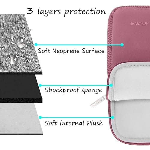 MOSISO Laptop Case 16 inch, 15-15.6 inch Laptop Sleeve Bag Compatible with MacBook Pro 16 inch, HP, Acer, Dell, Lenovo, ASUS Notebook, Neoprene Computer Sleeve Bag with Small Case, Dusty Rose thumbnail 3