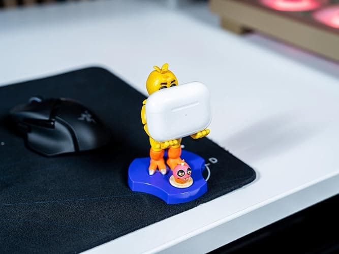 Cableguys Minis Five Nights at Freddy's Chica Phone Stand & Earbuds Holder - Novelty Phone Stand for Desk Decor and Bedside Accessories, In Ear Headphone Holder for Smartphone & Small Devices thumbnail 2