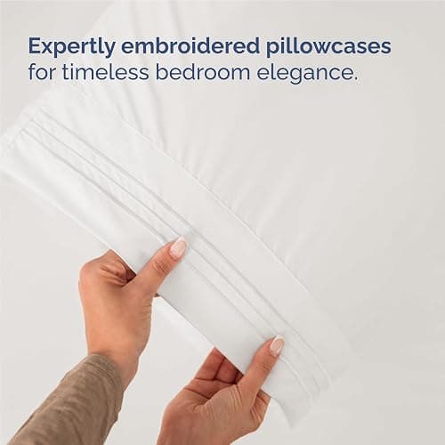 Full Size 4 Piece Sheet Set - Breathable & Cooling Sheets - Antique White | Hotel Luxury Bed Sheets for Women & Men, Deep Pockets, Easy-Fit, Extra Soft and Wrinkle Free Sheets, Oeko-Tex Bed Sheet Set thumbnail 6