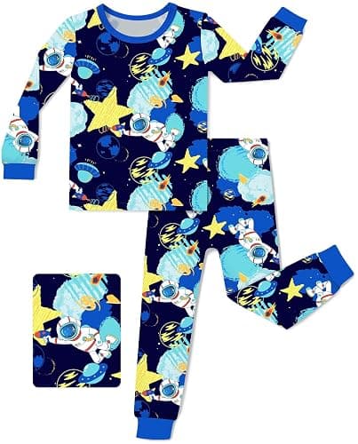 babee Reshinee Bamboo Viscose Toddler Pajamas Boys Girls Baby 12M-8Y Pjs Sets Kids 2pcs Snug fit Long-Sleeve Sleepwear - Image 1