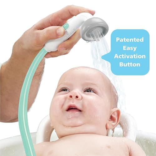 Yookidoo Baby Bath Shower Head - Elephant Water Pump with Trunk Spout Rinser - Control Water Flow from 2 Elephant Trunk Knobs for Maximum Fun in Tub or Sink for Newborn Babies thumbnail 6