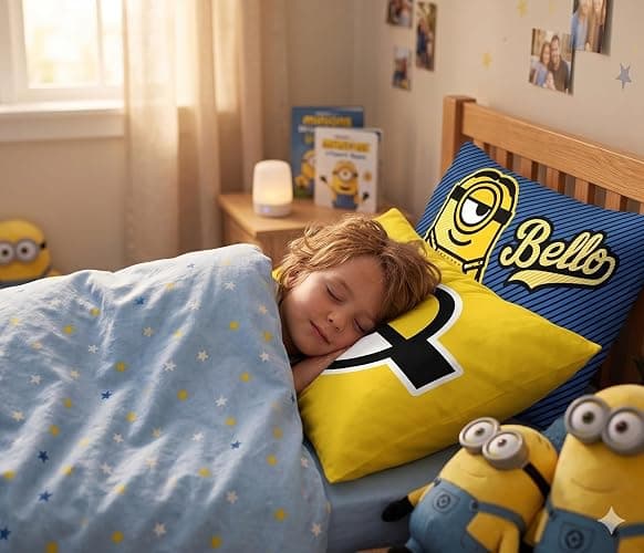 Minions Black Gold Bello Reversible Pillowcase for Kid's Standard Kids Pillowcase - 20 X 30 Inch(2pcs) thumbnail 4