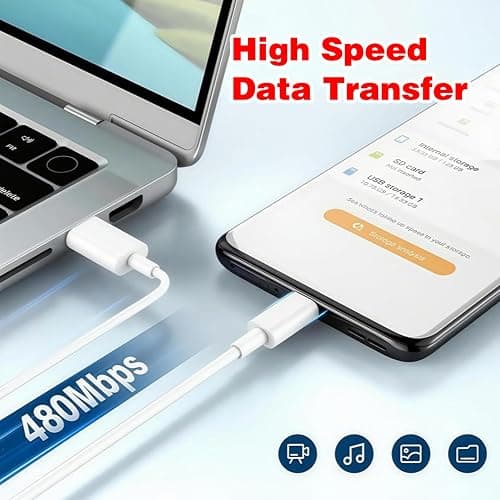 Cargador Tipo C Samsung Galaxy Z Fold 7 Charger 20W USBC Block USB C to USB C Fast Charging Cord 6ft Cable Z Flip 7 Charger Compatible Samsung Galaxy Z Fold 7/6/5/4/3/2; Z Flip 7/7 FE/6/5/4/3 5G White thumbnail 8