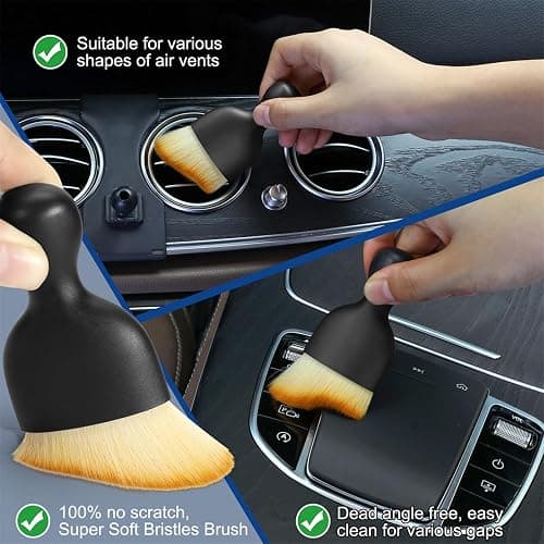 Fitosy Car Interior Duster Detail Brush Cleaning Gel Kit, Soft Dash Vent Dusting Slime Putty Detailing Brushes Accessories Essentials Supplies Tools for Auto,Truck,SUV,RV thumbnail 5