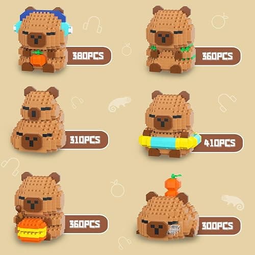 HIGH GODO Capybara Party Favors Building Set, 2120PCS Cute Capybara for Goodie Bag Stuffers, Party Favors Birthday Gift for Adult Teens 14+ (Not Compatible with Major Brand) thumbnail 5