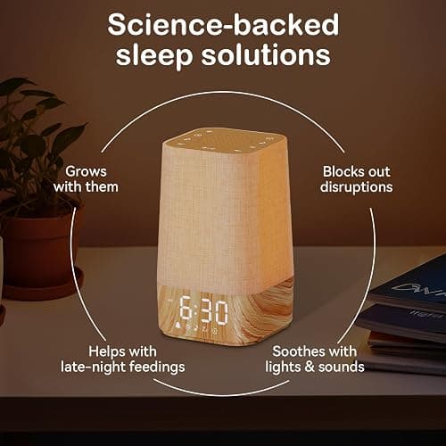 Sunrise Alarm Clock with Noise Machine: Digital Alarm Clock for Bedrooms, Nature Sounds for Gentle Wake Up, 30 Sleep Sounds, Adjustable Brightness & Volume, Timer - Wood Grain thumbnail 8