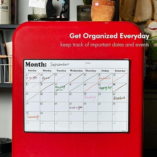 Fridge Calendar Magnetic Dry Erase Whiteboard Calendar for Refrigerator Planners 16.9 Inches X 11.8 Inches thumbnail 3