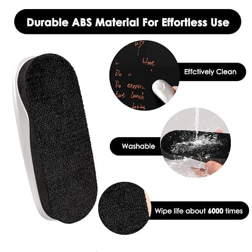 maxtek Magnetic Dry Erase Eraser for Glass White Board, 1 Pack, Built-in Neodymium Magnets thumbnail 5