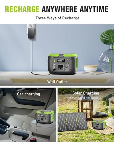 SinKeu 200W Portable Power Station, 42000mAh Solar Generator with 110V AC Outlet, DC, USB C, USB QC3.0, 155Wh Backup Battery Pack Power Supply for Camping Essential Road Trip Home Outdoor Emergency thumbnail 4