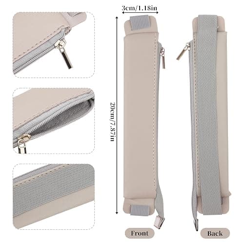 Azefnuhk 5 Pcs Pen Holder for Notebook, Elastic Notebook Band Holders, PU Leather Adjustable Pen Sleeve Pouch, Pencil Holder Case, Detachable Zipper Pen Pouch for Notebook Planners Binders and Books thumbnail 3