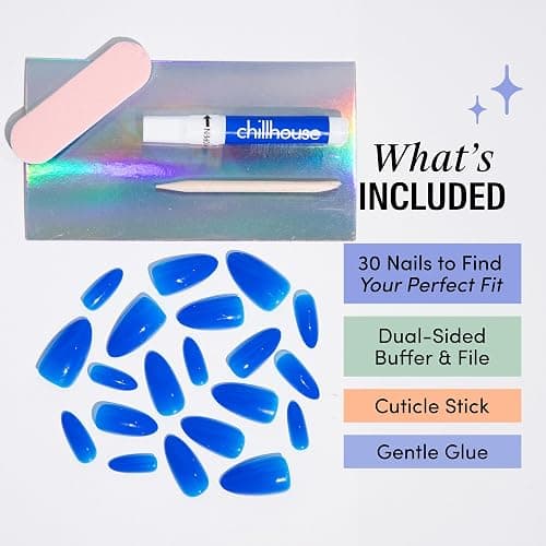 Chillhouse - Chill Tips, Press on Nails Kit - Aprés All Day (Oval) - 30 Nail Shapes & Sizes - Up to 2 Weeks of Wear - Customizable Fit - Reusable - Latina Founded & Women Owned - Beauty & Self Care thumbnail 3