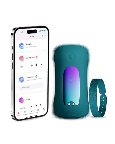 LOVENSE Gush 2 Automatic Male Masturbator Stroker, Vibrating & Oscillating Adult Sex Toys & Games with Endurance Training App Remote Control Penis Vibrator Massager Cock Ring, with Adjustable Buckles - Image 1