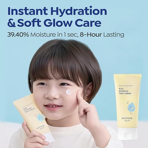 GOONGBE Kids Facial Care Kit - Korean Low pH Bubble Facial Cleanser & Moisture Face Lotion - Face Wash & Moisturizer Set with Cica & Panthenol - Allergen-Free Formula 3.38 fl.oz. & 2.7 oz. thumbnail 5