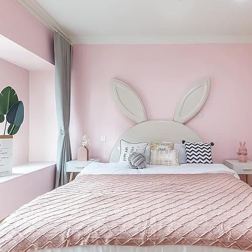 HeloHo Solid Light Pink Wallpaper Matte Textured Peel and Stick Wallpaper 118"X15.7" Modern Self Adhesive Removable Wall Paper Waterproof Contact Paper for Living Room Bedroom Decor thumbnail 8