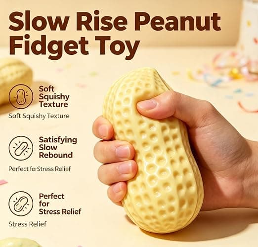 Crunchy Peanut Squishy, Slowing Rising Crunchy Squishy Stress Ball | crunchy peanut squishy, Soft Slow Rising Squishy Party Favors Birthday Gifts Adults thumbnail 6