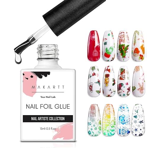 Makartt Nail Foil Glue Gel for Nail, Foil Gel Transfer for Nails Art Stickers Strong Adhesion Foil Transfer Gel Soak Off Salon DIY UV LED Lamp Required 15ML(0.5 fl.oz) thumbnail 9