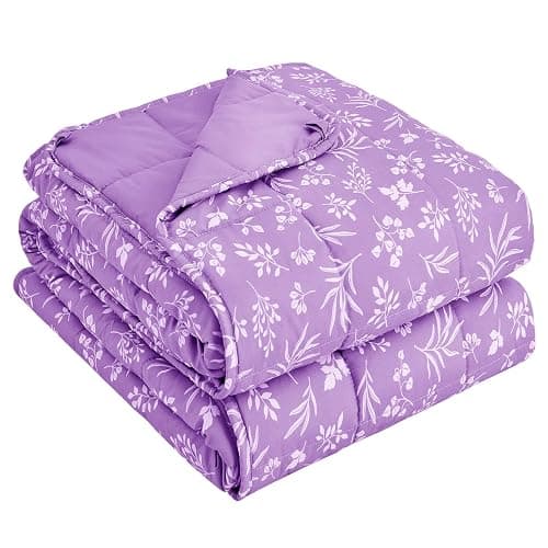 yescool Weighted Blanket for Adults (20 lbs, 48" x 72", Mauve) Cooling Heavy Blanket for Sleeping Perfect for 140-160 lbs, Twin Size Breathable Blanket with Premium Glass Bead, Machine Washable - Image 1
