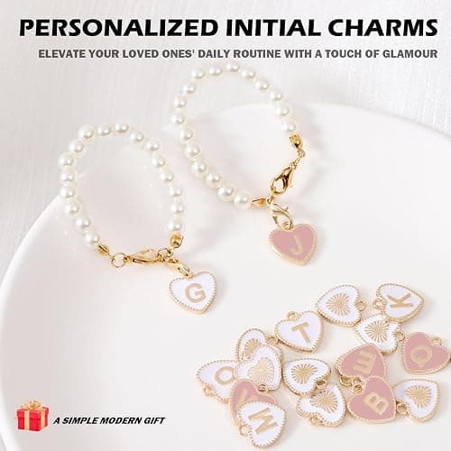 LUHOHI Pink Bow Stanley Straw Topper, 2pcs Pearl Chain for Stanley Cup Accessories Initial Letter Charms Handle with 2pcs Straw covers for Water Bottle Jewelry Tumbler Personalized Decorations Tag D thumbnail 7