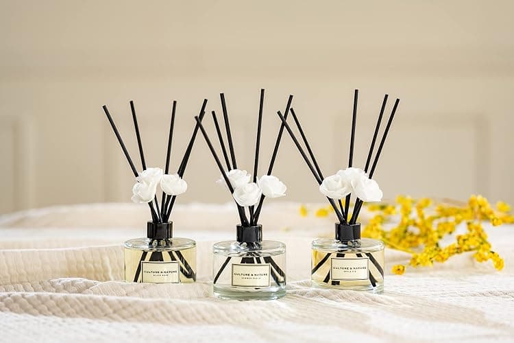 CULTURE & NATURE Reed Diffuser Set 6.7oz (200ml) Vanilla Scented Diffuser with Sticks Home Fragrance Reed Diffuser for Bathroom Shelf Decor thumbnail 4