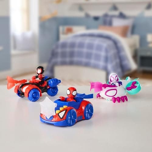 Marvel Spidey and his Amazing Friends Action Figure and Toy Vehicle 3 Pack, 3 Poseable 3-Inch Figures, 3 Vehicles, 3 Accessories, Super Hero Toys, 3+ thumbnail 9