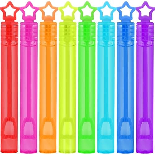 32 Pcs 8 Colors Neon Bubbles Party Favors For Kids, Mini Star Bubble Wand Bulk In Gift Box as Goody Bags Stuffer, Classroom Giveaways, Carnival Prizes Toy, Birthday Treats, Party Supplies For Toddlers thumbnail 7