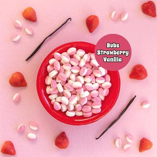 Bubs Swedish Candy Mix Mini – 1 lb Vegan & Gelatin Free Sweet & Sour Gummies | Assorted Skulls & Ovals | Banana/Toffee, Raspberry/Blueberry, Strawberry/Vanilla | Fresh Foam Candy From Sweden thumbnail 6