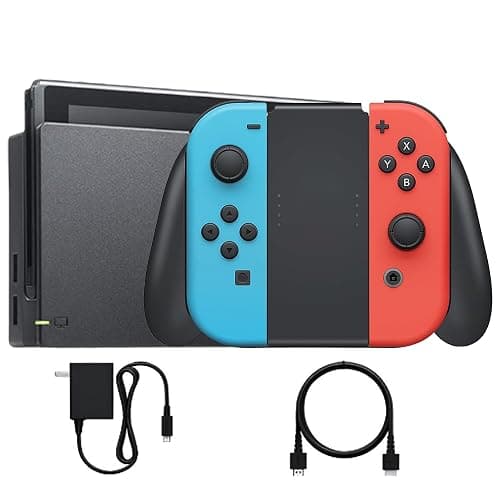 Nintendo Switch with Neon Blue and Neon Red Joy‑Con V2 (Red & Blue Switch) - Image 1