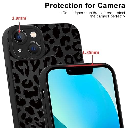 Cinysnt Cute Cheetah Print Phone Case for iPhone 13 Black Luxury Leopard Case 6.1", Aesthetic Pattern Design Cover Full Camera Lens Protective Shockproof Soft Slim TPU Funda for Women Girls thumbnail 4