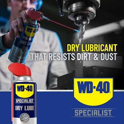 WD-40 Specialist Dry Lube with Smart Straw, Lubricant for Corrosion Protection on Table Saws, Drills and Lathes, Industrial Strength Friction-Reducing Formula, 10 Oz. thumbnail 6