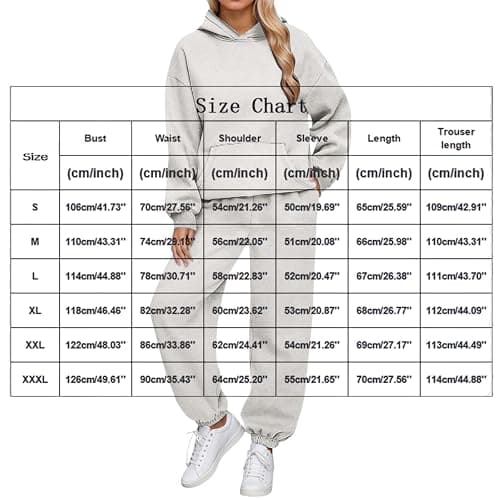 Sweatsuits Women 2 Piece Outfit Hooded Sweatshirt Matching Baggy Sweatpants with Pockets Y2k Lounge Jogging Tracksuit thumbnail 3