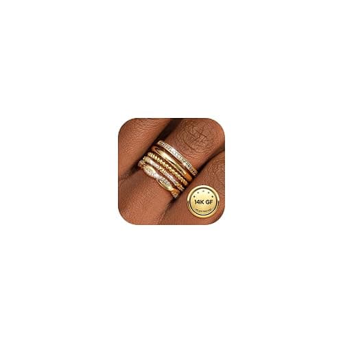 Gold Stackable Rings - Image 1