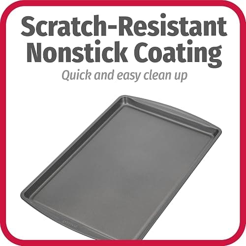 GoodCook Everday Nonstick Carbon Steel 17 x 11-Inch Baking Sheet Set, 2 Pack – Medium Sized Carbon Steel Cooking Pans, Bakeware Set, Cookie Sheets for Baking, Oven Pan Set thumbnail 5