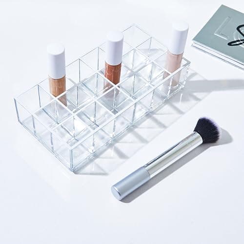 iDesign The Sarah Tanno Collection Plastic Lipstick Organizer, 8" x 4" x 2", Clear thumbnail 4