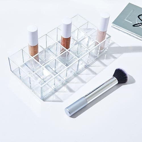 iDesign The Sarah Tanno Collection Plastic Lipstick Organizer, 8" x 4" x 2", Clear - Lipstick Organizer thumbnail 4