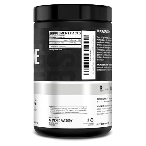 Jacked Factory Creatine Monohydrate Powder 425g - 5g Daily Creatine Supplement for Men and Women, Vegan-Friendly, Third-Party Tested - 85 Servings, Unflavored thumbnail 8