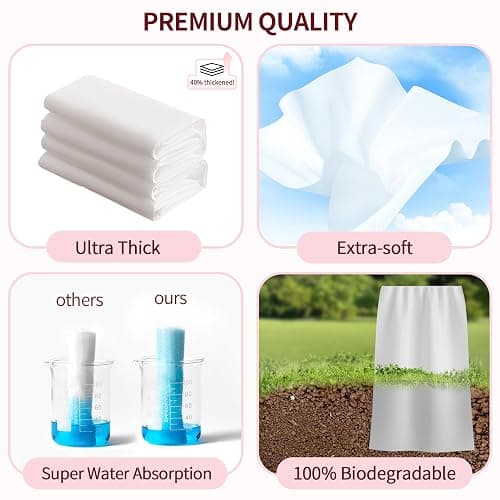800 Count Disposable Face Towels, Soft & Skin Friendly Face Towelettes Disposable, Facial Tissue Dry Wipes for Women Cleansing thumbnail 6