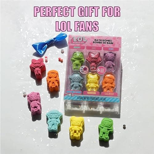 L.O.L. Surprise! 6 Piece Bath Bombs for Kids, Bubble Gum Scented, Bath Toys for Kids, Ages 3+, by Townley Girl thumbnail 8