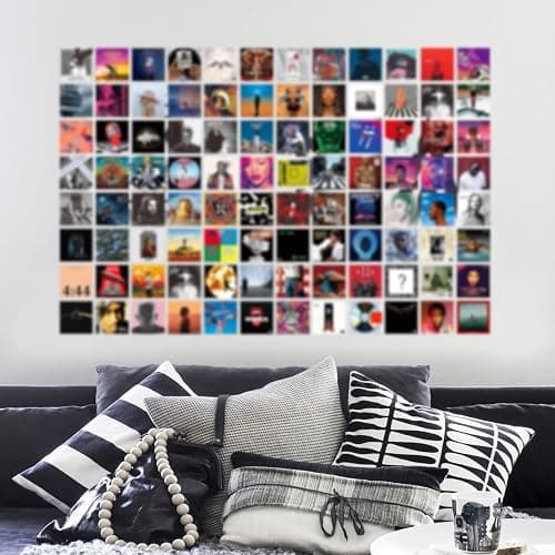 A ART·ZONE 100 Pcs 5x5 Inch | Posters Wall Collage Kit for Room, Album Cover, Music, Rapper, Band, Wall Poster for Bedroom thumbnail 3
