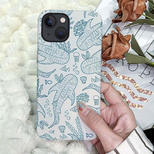 Generic Compatible with for iPhone 15,Coral Reef Whale Shark Ocean Sea Phone Case for Girl Women Boy Men,Scratch Resistant Shockproof Cover Case for iPhone 15 thumbnail 5