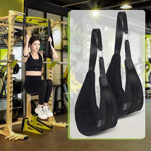 Hanging Ab Straps for Pull Up Bar, Fitness Abdominal Slings Straps for Core Strength Training, Pull Up Straps for Abdominal Leg Raise Exercise Fitness Workout Strength Training thumbnail 3