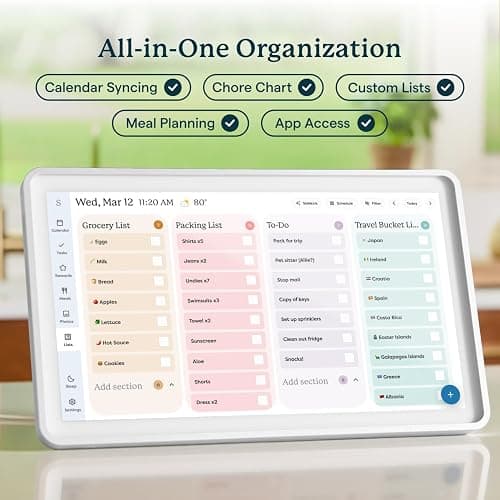 Skylight Calendar 2 - 15-inch Full HD Touchscreen Digital Calendar, Featured on Wirecutter - Wall Planner & Interactive Chore Chart, Smart Family Organizer, 16GB Storage, Wi-Fi, Wall Mount Included - Shadow Box, Silver thumbnail 3