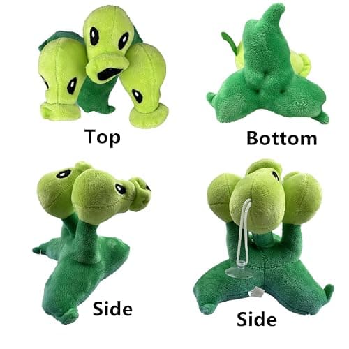 JHESAO 7" Pea Plants and Peashooter Plush Toys Threepeater PVZ Plush 1 2 Stuffed Soft Doll Three-Heads Pea Toy New thumbnail 4