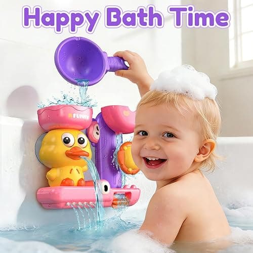 Bath Toys for Kids Ages 1-3: Toddler Bath Toys for 1 2 3 Year Old Girl Gifts - Pink Bathtub Toy for Toddlers 2-4 - Baby Girl Gifts 12+ Months thumbnail 2